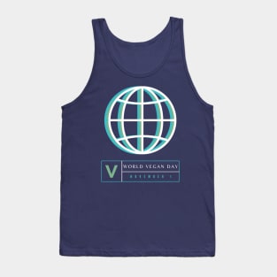 V is For Vegan on World Vegan Day and Everyday Tank Top